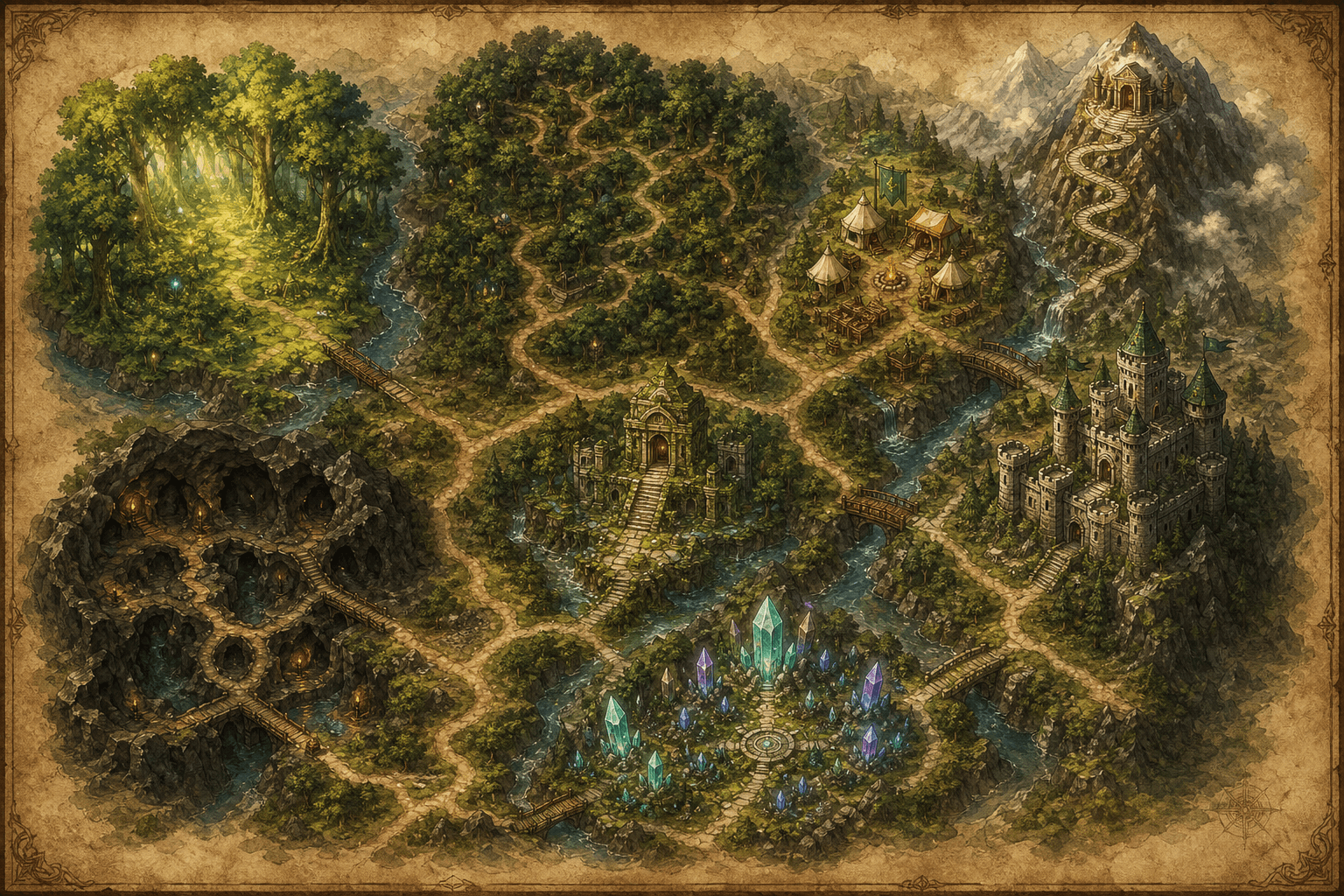 QueryQuest adventure world map